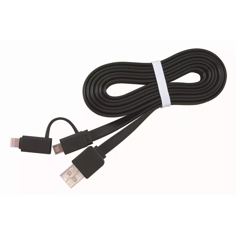 GEMBIRD USB na Apple Lightning a Micro-USB kombinovaný nabíjací kábel 1m - čierny