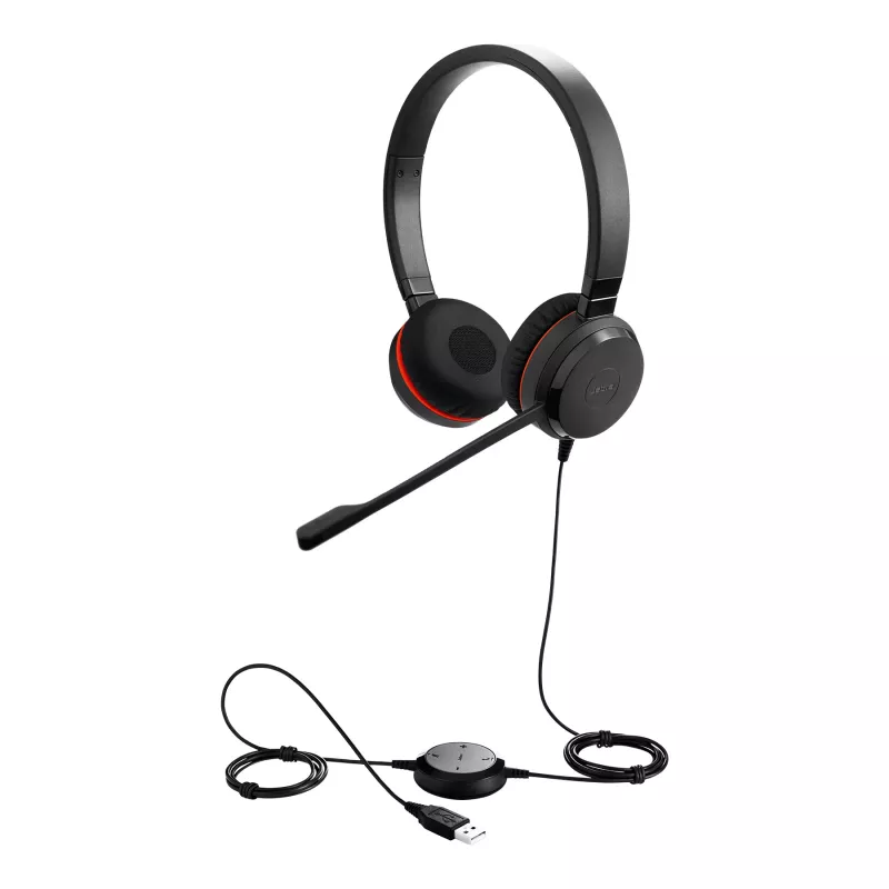 Jabra Evolve 30 II MS Stereo 5399-823-309 slúchadlá s mikrofónom drôtové na uši, USB-A + jack 3,5 mm, certifikované pre Microsoft