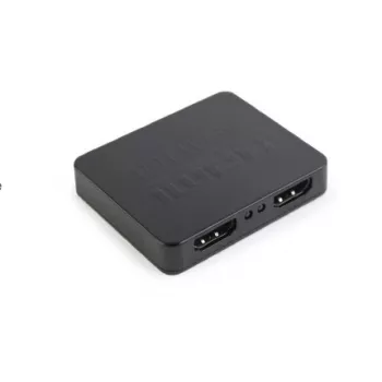 HDMI video rozbočovač GEMBIRD DSP-2PH4-03 — 2x HDMI výstup, až do 3840×2160, 225 MHz šírka pásma, HDCP, 5 V DC, čierna