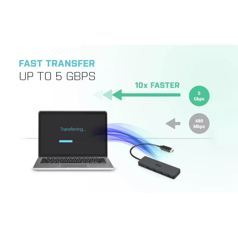 i-tec Advance USB-C slim pasívny HUB 4 port