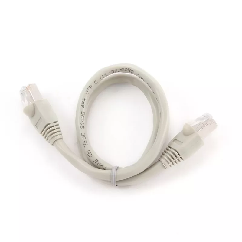 Sieťový kábel Gembird Cat6 U/UTP PP6U-0.5M, 0,5 m, RJ-45 konektor samec na RJ-45 konektor samec, biely, AWG24