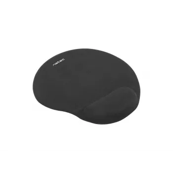 Podložka pod myš NATEC Marmot čierna s gélovou podložkou na zápästie, textilný povrch 245×225×22 mm