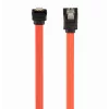 GEMBIRD SATA III dátový kábel s 90-stupňovým zahnutým konektorom, 50 cm – kovové klipy