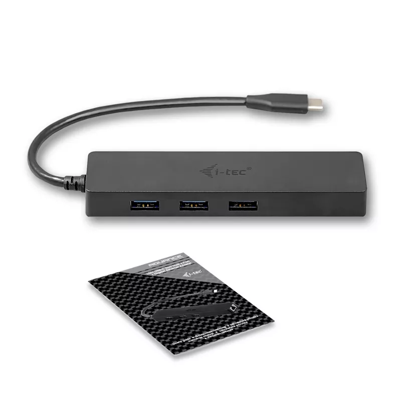 i-tec Advance USB-C tenký pasívny HUB 3 porty + Gigabit Ethernet adaptér