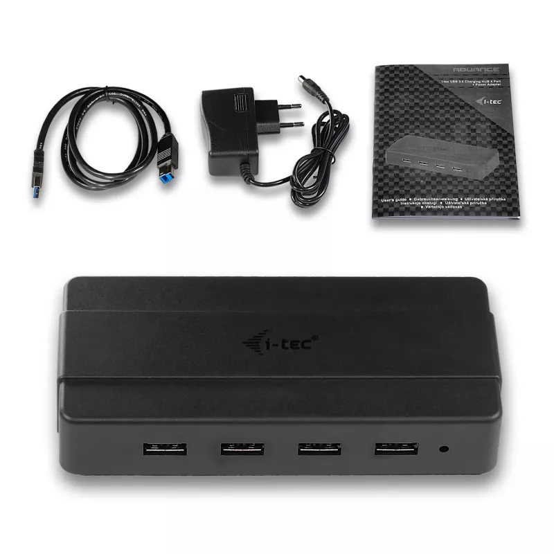 i-tec USB 3.0 nabíjací HUB 4 porty napájací zdroj USB 3.2 Gen 1 Type-B