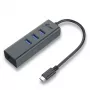 i-tec Metal USB-C HUB 3 porty + Gigabit Ethernet adaptér