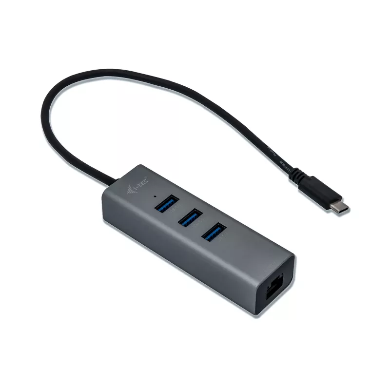 i-tec Metal USB-C HUB 3 porty + Gigabit Ethernet adaptér