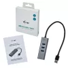 i-tec Metal USB 3.0 HUB 3 porty + Gigabit Ethernet adaptér
