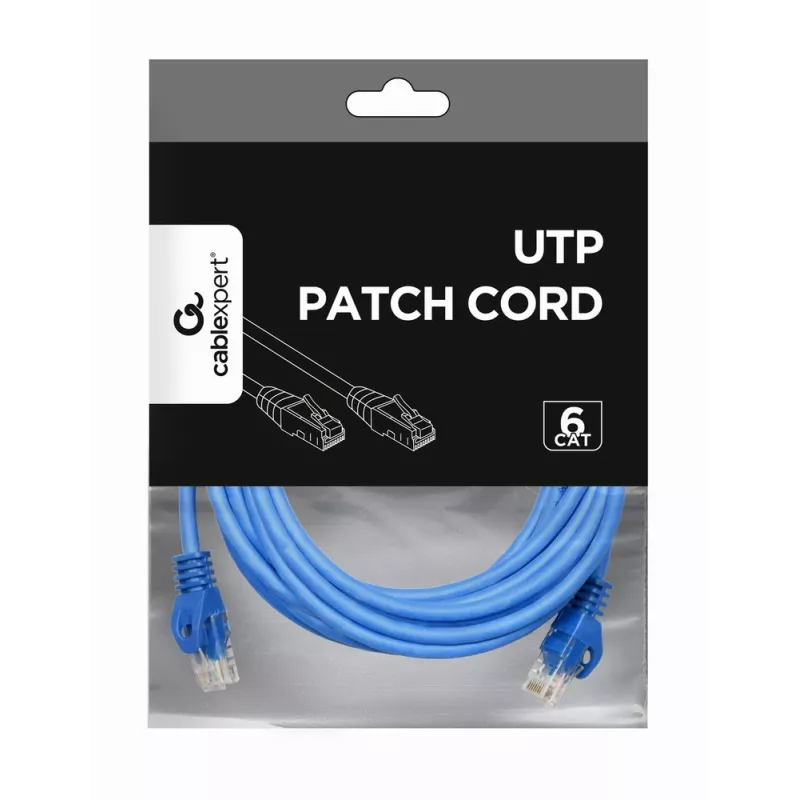 Sieťový kábel Gembird PP6U-3M RJ-45 Cat6 3 m modrý