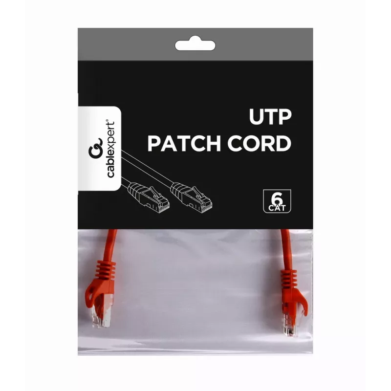 GEMBIRD patch kábel - CAT6 - UTP - 25 cm - červený