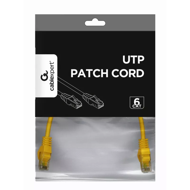 Sieťový kábel Gembird Cat6 U/UTP 0,25 m RJ-45 žltý
