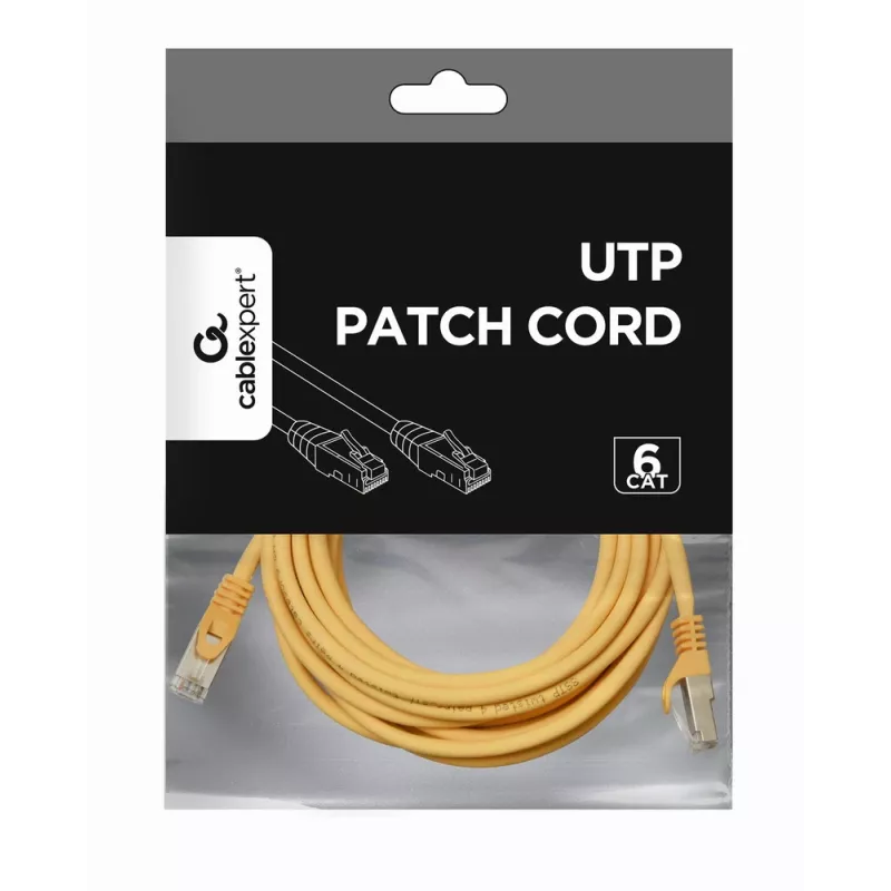 Sieťový kábel Gembird PP6U-3M RJ-45 Cat6 3 m žltý