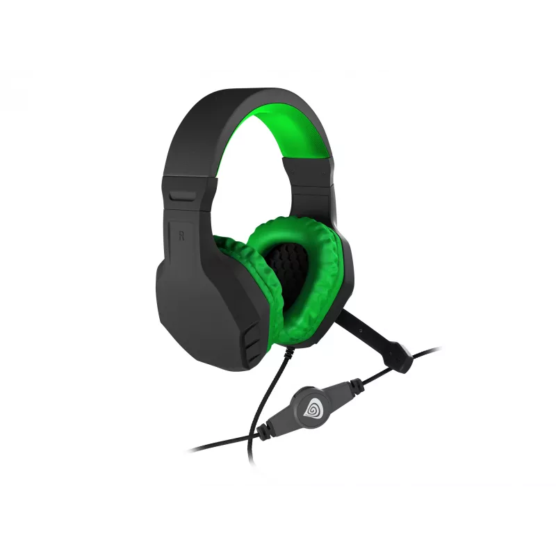 GENESIS Argon 200 Headset káblový herný headset čierny, zelený