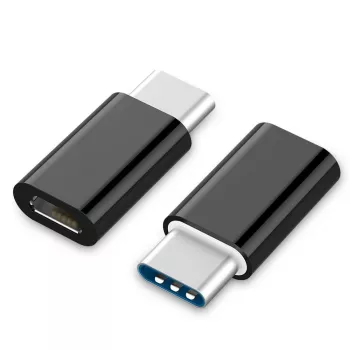 GEMBIRD USB 2.0 Type-C na MicroUSB adaptér (CM/MicroUSB-F), čierny