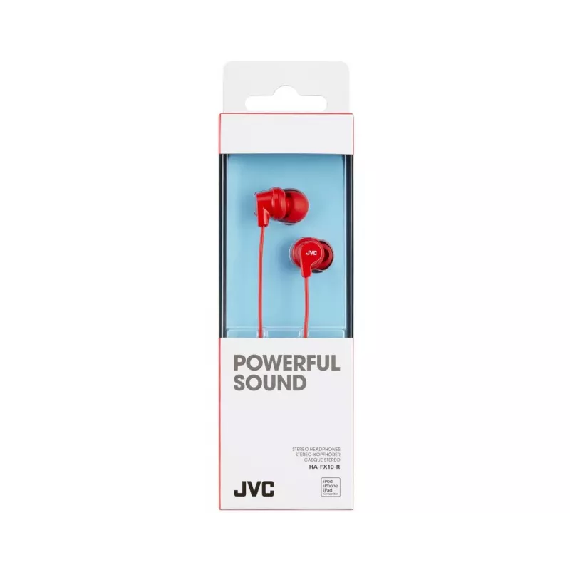 JVC HA-FX10-R-E farebné in-ear slúchadlá