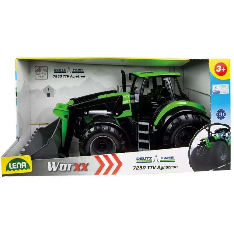 Lena Worxx 04613 Deutz-Fahr Agrotron detský traktor s čelným nakladačom, 1:15, 45 cm