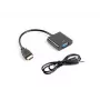 LANBERG video káblový adaptér VGA (D-Sub) HDMI typ A (štandard) 0,2m čierny