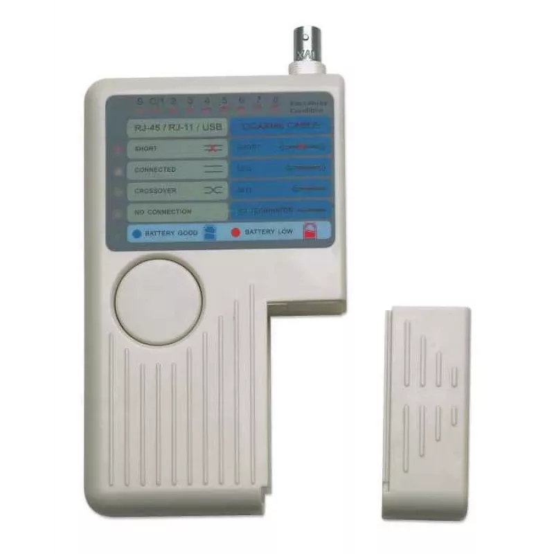 Intellinet 4-in-1 tester káblov, RJ-11, RJ-45, USB a BNC, test jedným tlačidlom