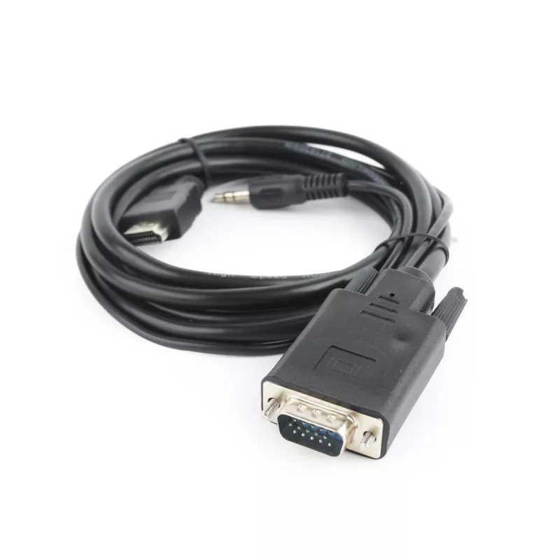 GEMBIRD HDMI na VGA a audio adaptérový kábel, jeden konektor, 3 m, čierny