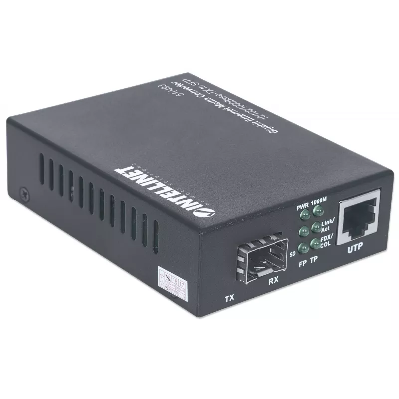 Intellinet Gigabit Ethernet na SFP mediálny konvertor, 10/100/1000Base-Tx na SFP slot, prázdny