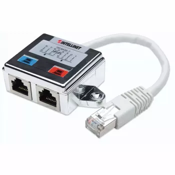 Intellinet 2-portový modulárny rozdeľovač, Cat5e, FTP, umožňuje zdieľanie jedného Cat5e sieťového kábla dvoma RJ45 portami