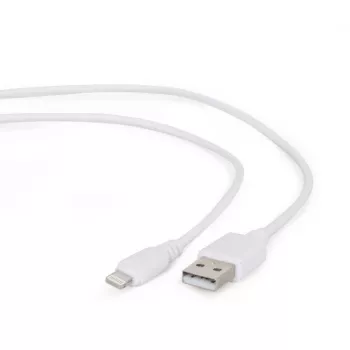 Lightning kábel Gembird CC-USB2-AMLM-2M-W — 2 m, Lightning na USB A, USB 2.0, biely