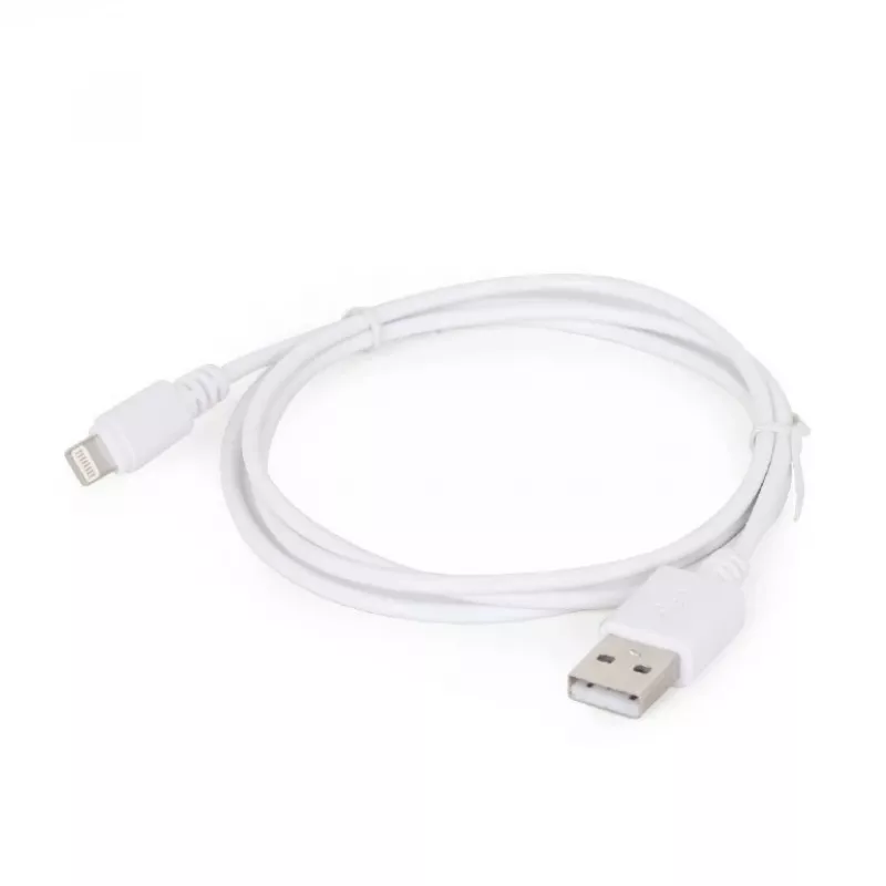 Lightning kábel Gembird CC-USB2-AMLM-2M-W — 2 m, Lightning na USB A, USB 2.0, biely