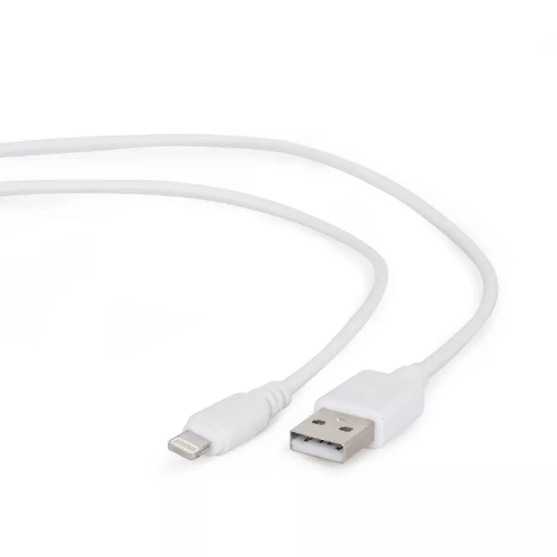 Lightning kábel Gembird CC-USB2-AMLM-2M-W — 2 m, Lightning na USB A, USB 2.0, biely