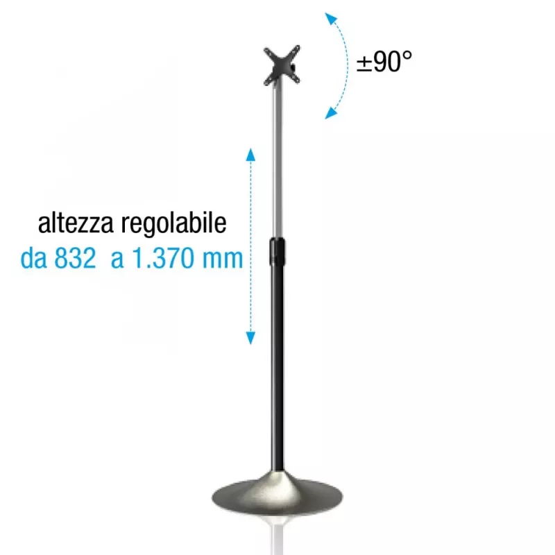 Techly ICA-TR10 stojan na reklamnú obrazovku 68,6 cm (27