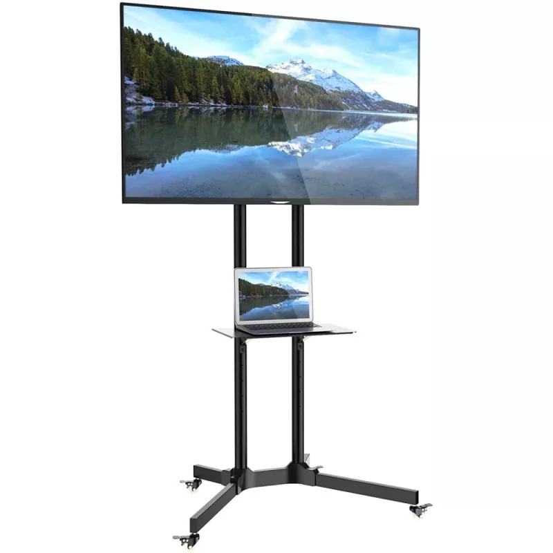 Techly podlahový vozík s odkladacou policou pre LCD/LED/Plazma 30-65 inch ICA-TR6
