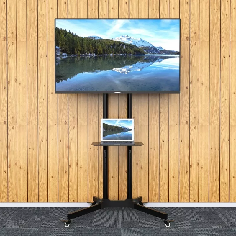 Techly podlahový vozík s odkladacou policou pre LCD/LED/Plazma 30-65 inch ICA-TR6