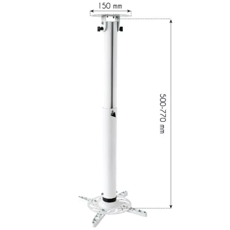 Techly stropný predlžovací držiak na projektor 500-770 mm biely ICA-PM 104MW