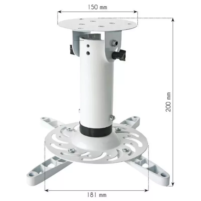 Techly univerzálny stropný držiak na projektor biely ICA-PM 200WH
