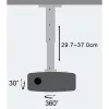 Techly stropný predlžovací stojan na projektor 30-37 cm strieborný ICA-PM 102S