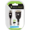 USB na sériový adaptér Techly IDATA USB-SER-2T, konektor USB-A samec na konektor DB-9 samec, 0,45 m, priehľadný biely