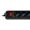 Techly predlžovacia zásuvka 6 zásuviek čierna s VDE konektorom IUPS-PCP-6V