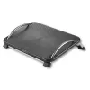 Techly ICA-FR 13 ergonomická nastaviteľná podnožka, nastavenie uhla, protišmyková, 43 x 28 cm, čierna