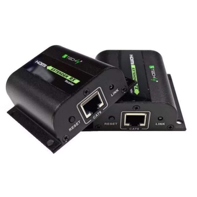Techly predlžovač HDMI Full HD cez kábel Cat.5E / 6 / 6A / 7 max. 60 m autoreglovaný IDATA EXT-E70I