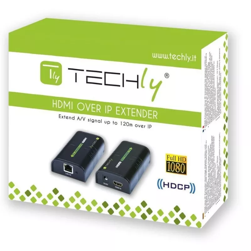 Techly zosilňovač / rozbočovač HDMI cez IP sieť IDATA EXTIP-373