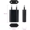 Techly kompaktná nabíjačka USB 1A európska zástrčka čierna