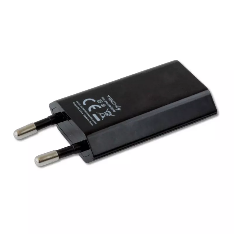 Techly kompaktná nabíjačka USB 1A európska zástrčka čierna