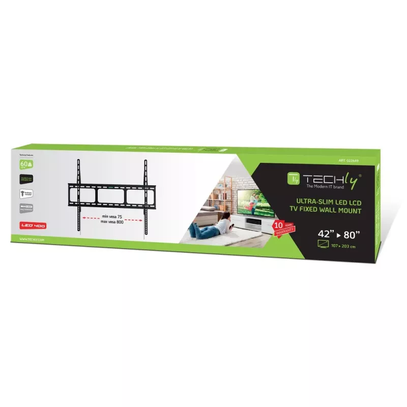Techly nástenný držiak na LED LCD TV 42-80