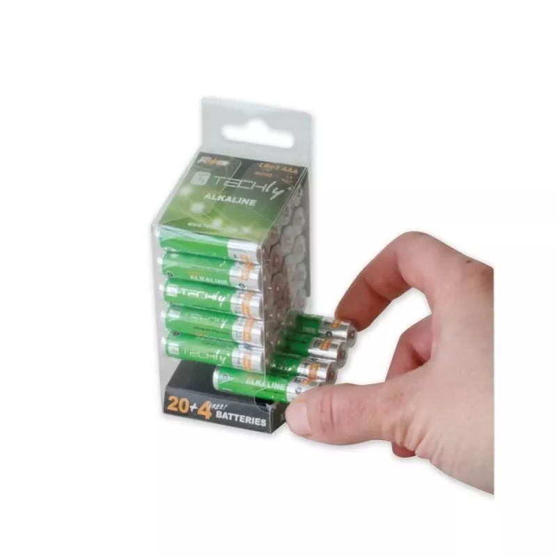 Techly multipack 24 batérií High Power Mini Stilo AAA alkalické LR03 1,5V IBT-KAL-LR03-B24T