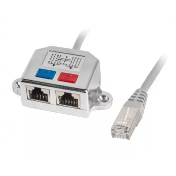 LANBERG adaptér LAN RJ45/2x RJ45 Ftp splitter AD-0026-S