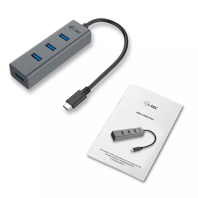 i-tec kovový USB-C HUB 4 porty
