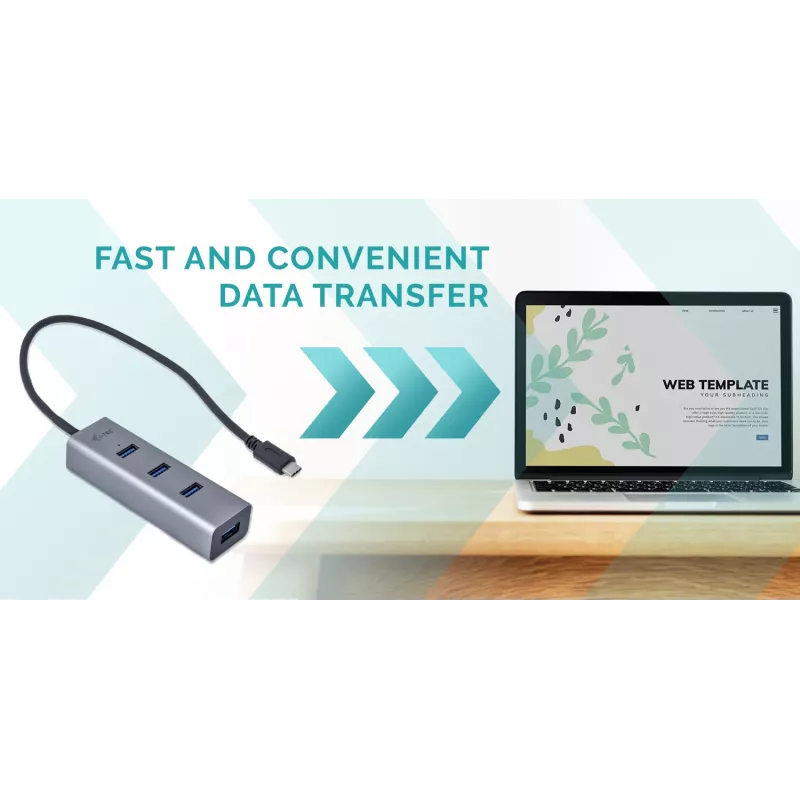 i-tec kovový USB-C HUB 4 porty