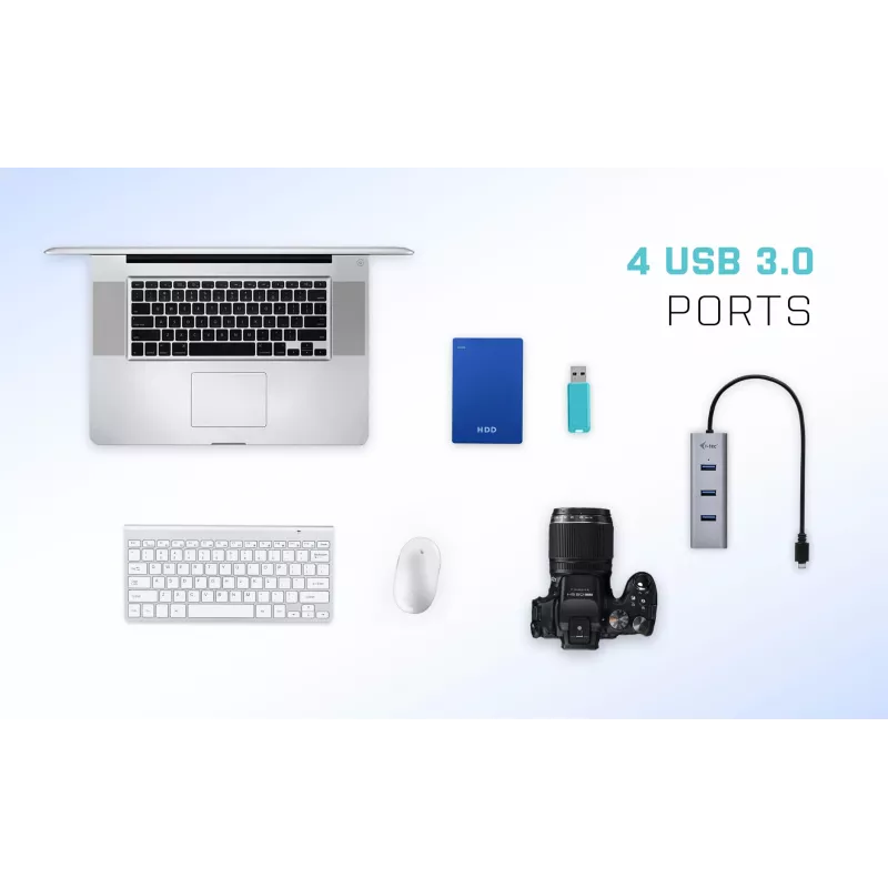 i-tec kovový USB-C HUB 4 porty