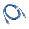 Kábel USB-A na USB-A LANBERG CA-US3E-10CC-0018-B 1,8 m, USB 3.0, modrý, 4800 Mbit/s