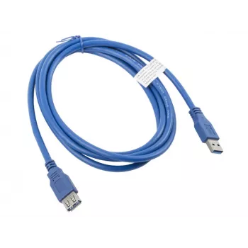 Kábel USB-A na USB-A LANBERG CA-US3E-10CC-0018-B 1,8 m, USB 3.0, modrý, 4800 Mbit/s