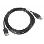 Kábel USB A na A LANBERG CA-USBE-10CC-0018-BK, USB 2.0, 1,8 m, čierny